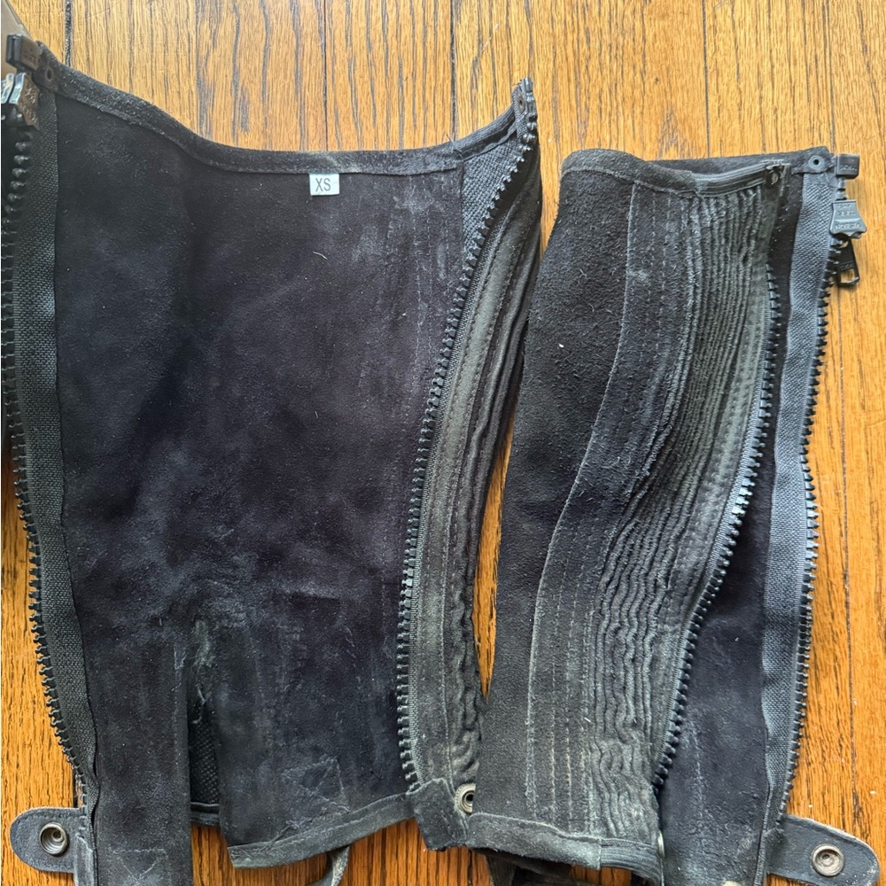 Moretta kids horseback riding shoes and half chaps, size 2 - Picture 3 of 8